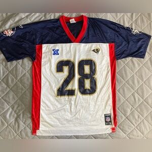 Vintage Marshall Faulk Jersey St. Louis Rams Reebok XL Super Bowl 36 NFC